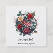 Pentagram en Rozen Square Visitekaartje (Voorkant)