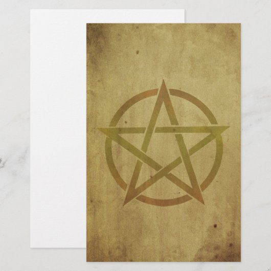 Pentagram gestructureerd briefpapier (Voorkant / Achterkant)