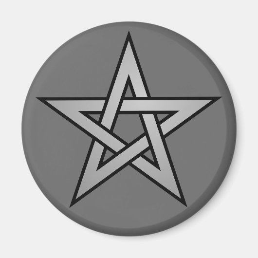 Pentagram Gray op grijs Magneet (Voorkant)