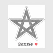 Pentagram (grijs ) sticker (Vel)