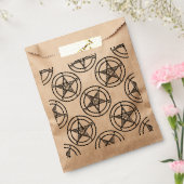 Pentagram Halloween voor witte baphomet Bedankzakje (Gezegeld)