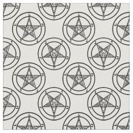 Pentagram Halloween voor witte baphomet Stof