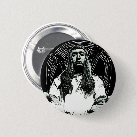 Pentagram Jesus Button (Voorkant /achterkant)