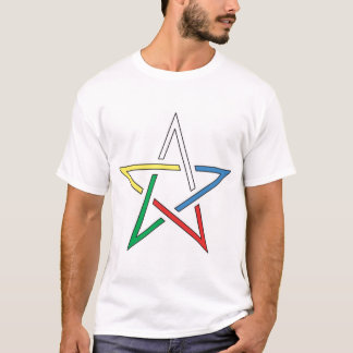 Pentagram kleursnijden t-shirt