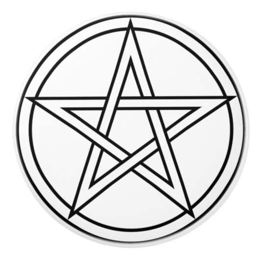 Pentagram Knob Keramische Knop (Voorkant)