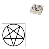 pentagram kunststempel rubberstempel (Gestempeld)
