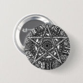 Pentagram Mandala badge Ronde Button 5,7 Cm (Voorkant /achterkant)