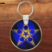 Pentagram met onderste ster sleutelhanger (Voorkant)