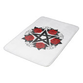 Pentagram met rode rozen badmat (Gekanteld)