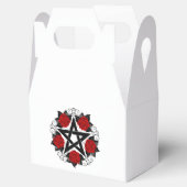 Pentagram met rode rozen bedankdoosjes (Geopend)