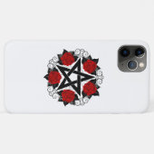 Pentagram met rode rozen Case-Mate iPhone case (Achterkant (horizontaal))