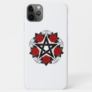 Pentagram met rode rozen Case-Mate iPhone case