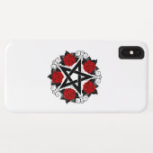 Pentagram met rode rozen Case-Mate iPhone case (Achterkant (horizontaal))