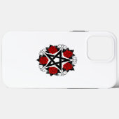 Pentagram met rode rozen Case-Mate iPhone case (Achterkant (horizontaal))