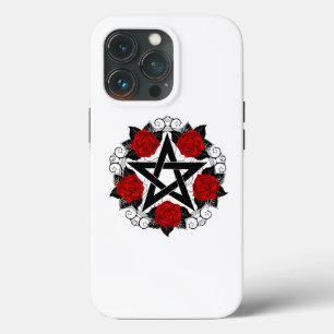 Pentagram met rode rozen Case-Mate iPhone case