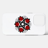 Pentagram met rode rozen Case-Mate iPhone case (Achterkant (horizontaal))