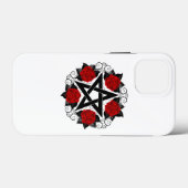 Pentagram met rode rozen Case-Mate iPhone case (Achterkant (horizontaal))
