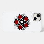 Pentagram met rode rozen Case-Mate iPhone case (Achterkant (horizontaal))