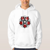 Pentagram met rode rozen hoodie (Voorkant)