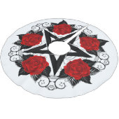 Pentagram met rode rozen kerstboom rok (Gekanteld)
