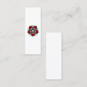 Pentagram met rode rozen klantenkaartje (Voorkant / Achterkant)