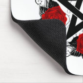 Pentagram met rode rozen muismat (Hoek)