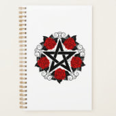 Pentagram met rode rozen planner (Voorkant)