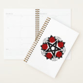 Pentagram met rode rozen planner (Display)