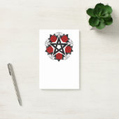 Pentagram met Rode Rozen Post-it® Notes (Kantoor)