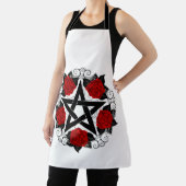 Pentagram met rode rozen schort (Insitu)