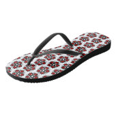 Pentagram met rode rozen teenslippers (Schuin)