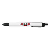 Pentagram met rode rozen zwarte inkt pen (Bodem)