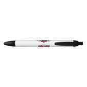 Pentagram met rode rozen zwarte inkt pen (Achterkant)