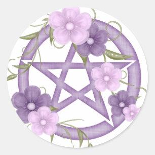Pentagram & mystiek-1 ronde sticker