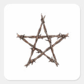 Pentagram of Thorns Vierkante Sticker (Voorkant)