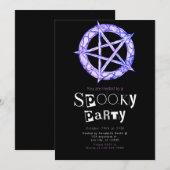 Pentagram Pagan Moderne Minimalistische Halloween Kaart (Voorkant / Achterkant)