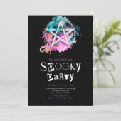 Pentagram Pagan Moderne Minimalistische Halloween Kaart (Staand voorkant)