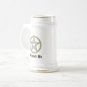 Pentagram Pentacle Beer Stein Witchy Mok (Voorkant links)