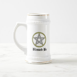 Pentagram Pentacle Beer Stein Witchy Mok