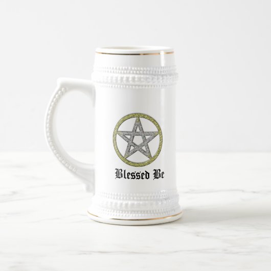 Pentagram Pentacle Beer Stein Witchy Mok (Links)