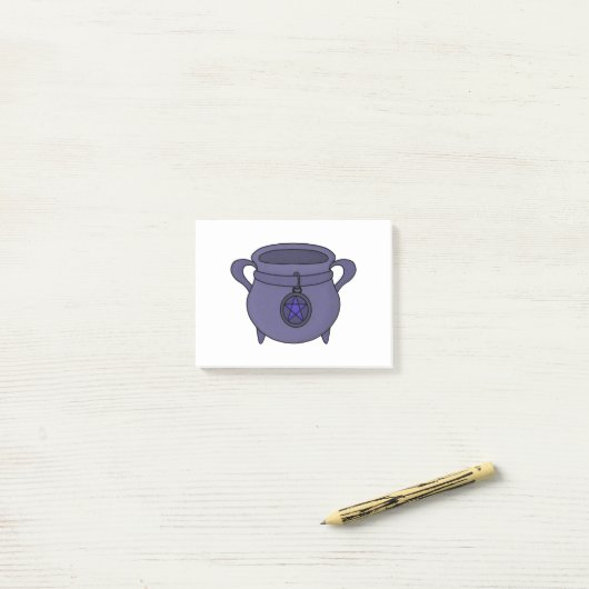 Pentagram Pentacle Cauldron Post-it® Notes (Op bureau)