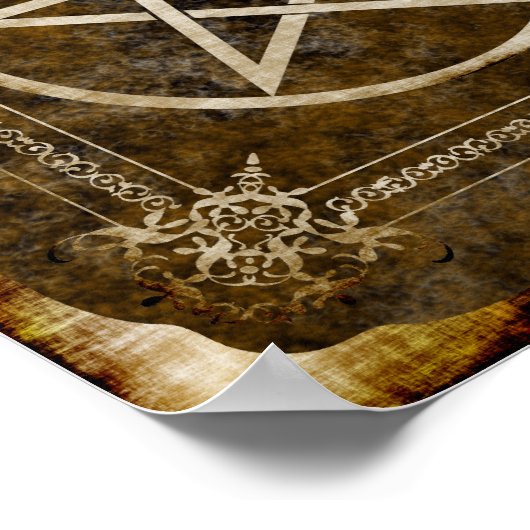 Pentagram-poster Poster (Hoek)