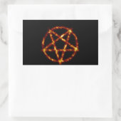pentagram rechthoekige sticker (Tas)