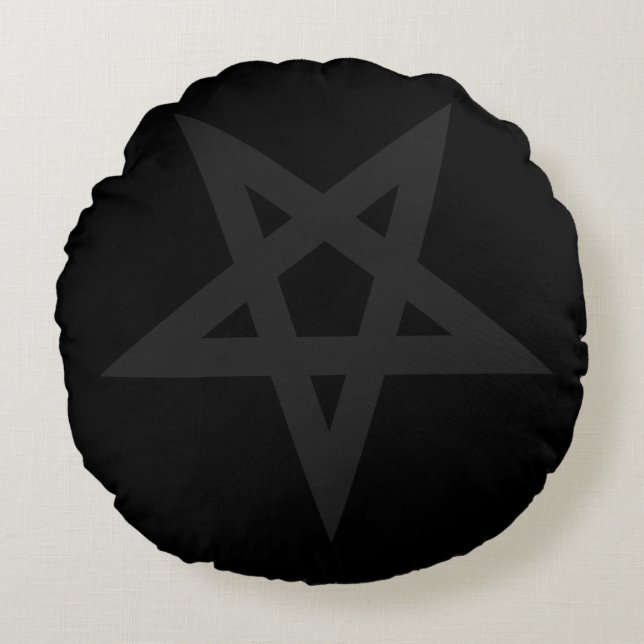 Pentagram Rond Kussen (Voorkant)