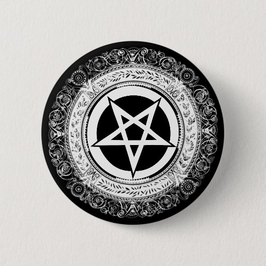  Pentagram Ronde Button 5,7 Cm (Voorkant)