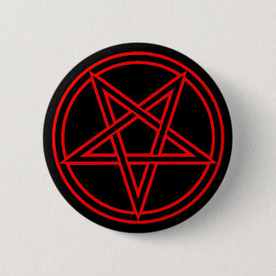 Pentagram Ronde Button 5,7 Cm