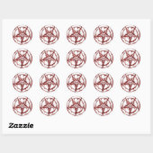 pentagram ronde sticker (Vel)