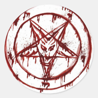 pentagram ronde sticker