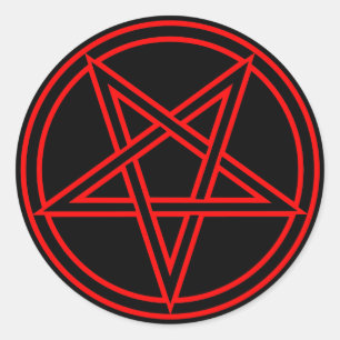 Pentagram Ronde Sticker