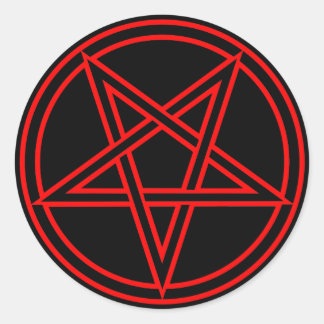 Pentagram Ronde Sticker